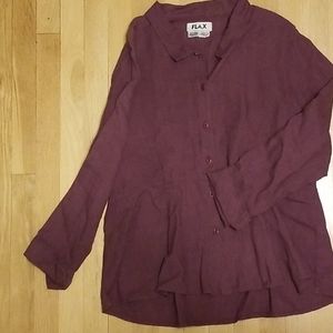 Flax women's  linen shirt/tunic size m
